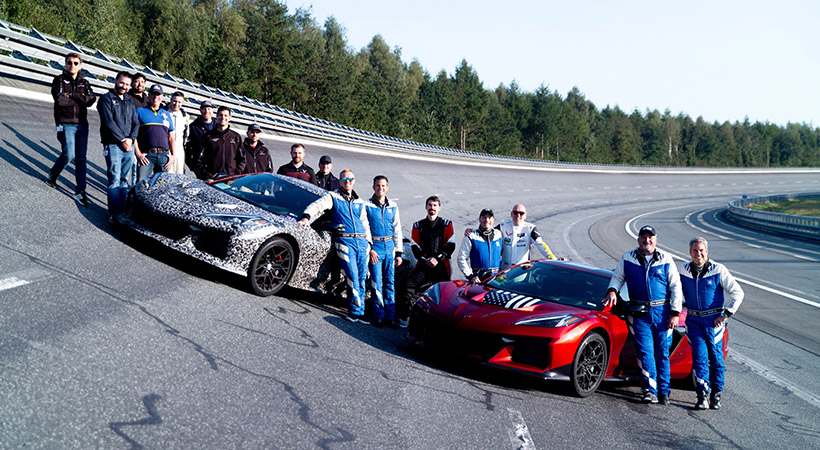 Miembros del equipo Corvette en Alemania. Foto: Chevrolet