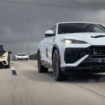 Con inconfundibles bigotes en los capós, los coches recorrieron algunos de los lugares más pintorescos de la ciudad. Foto: Lamborghini